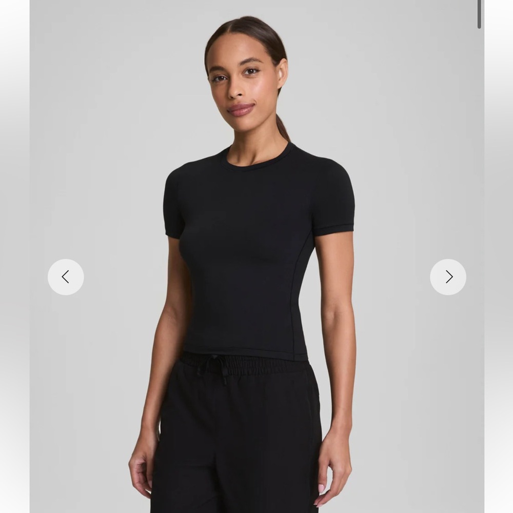 SPANX Black Crew Neck Top